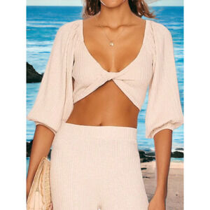 NWT - L*Space Jemma Crop Top in Sand Color Size: M